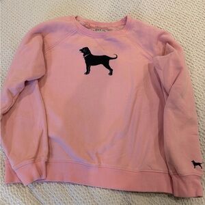 The Black Dog Pink Sweatshirt with Black Silhouette